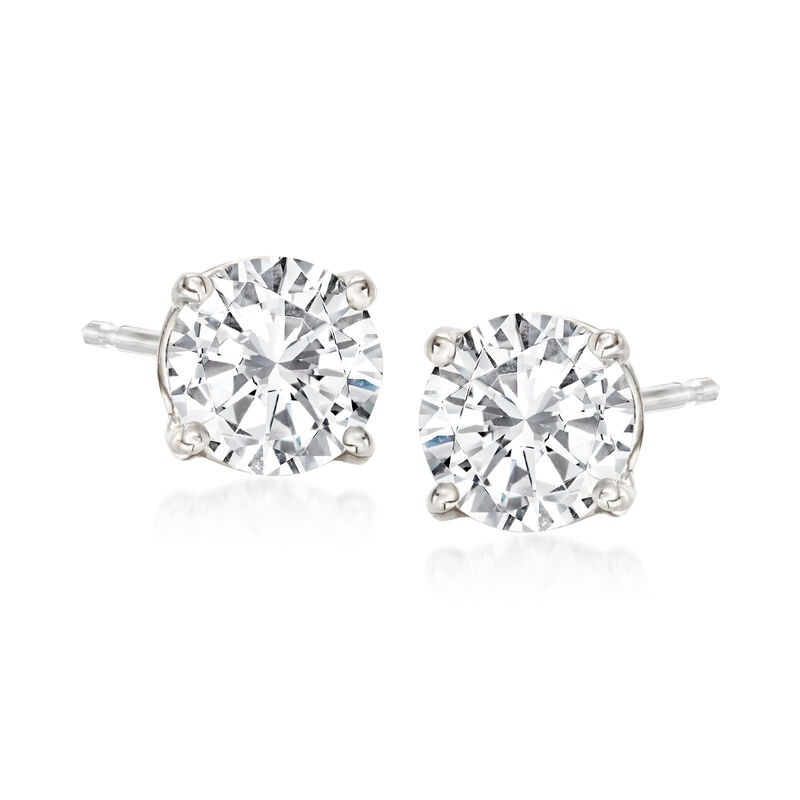 1.50 ct. t.w. Diamond Stud Earrings in 14kt White Gold image number 0