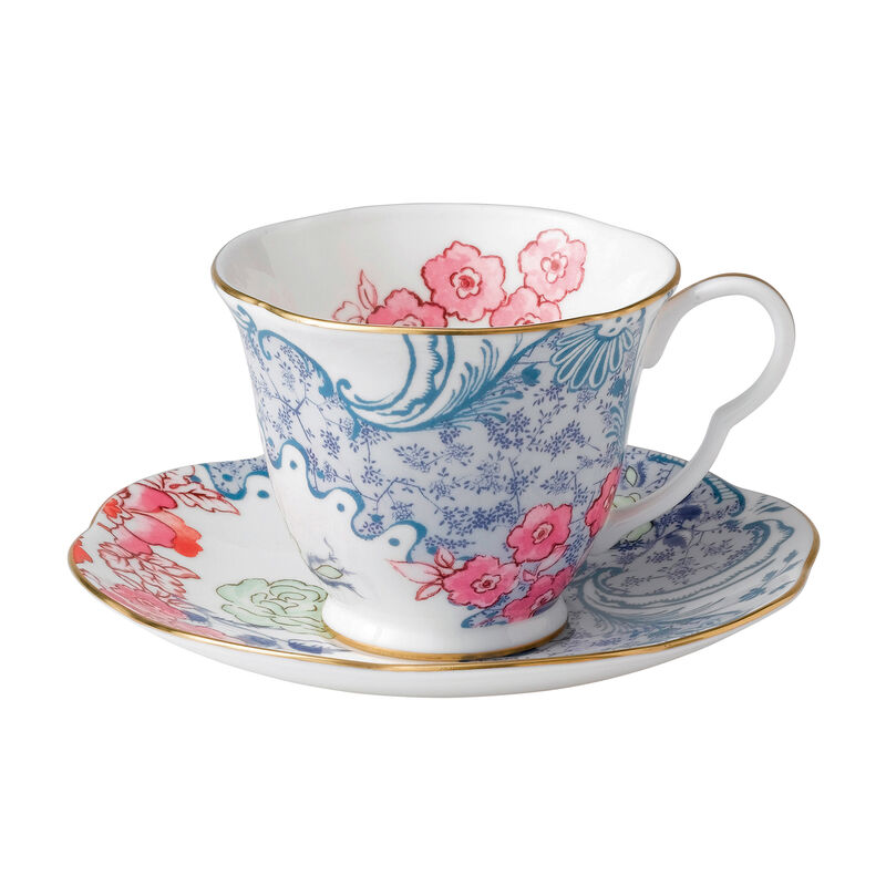 Wedgwood "Butterfly Bloom" Blossom Teacup with Saucer image number 0