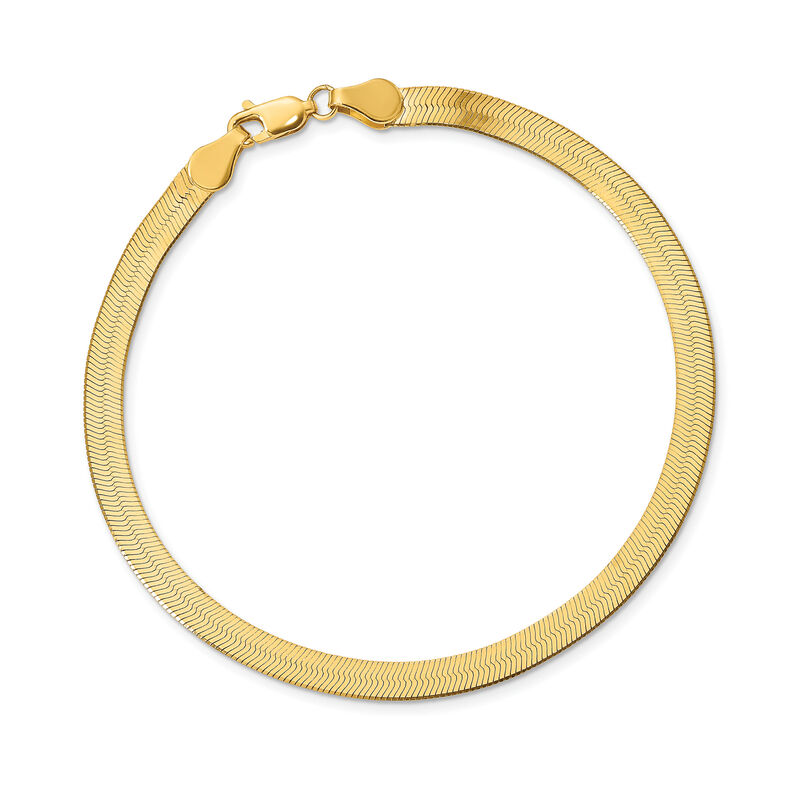14kt Yellow Gold 10mm Herringbone Bracelet image number 0