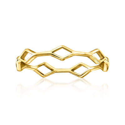 Italian 14kt Yellow Gold Geometric Ring