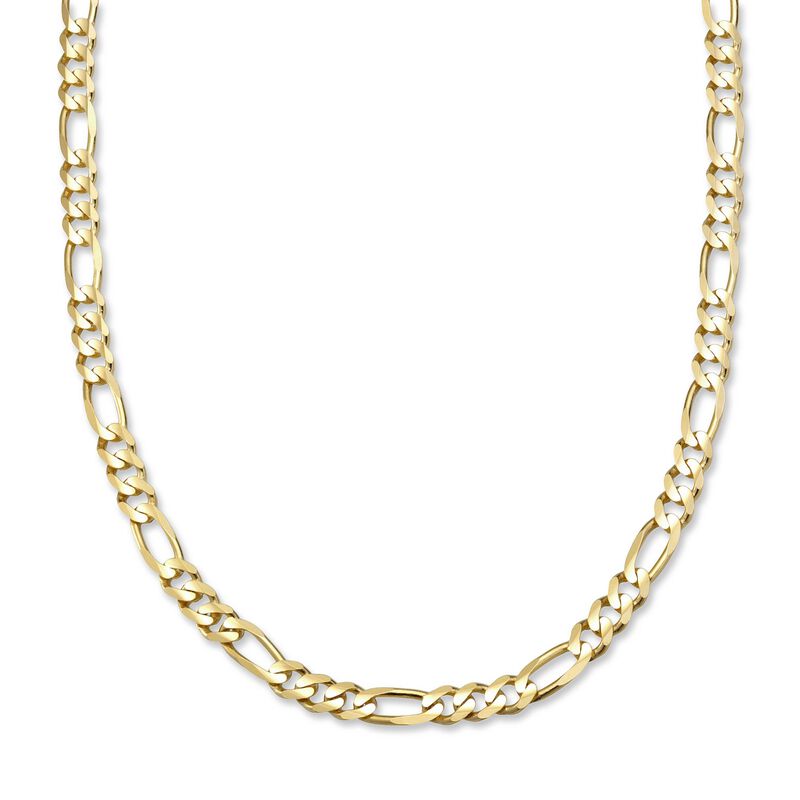 Men's Figaro 6mm 14kt Yellow Gold Chain Necklace. 20&quot; image number 0