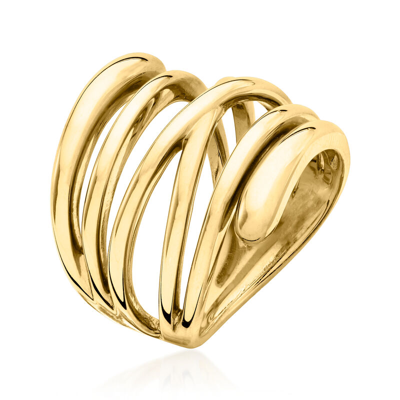 Italian 18kt Gold Over Sterling Highway Ring image number 2