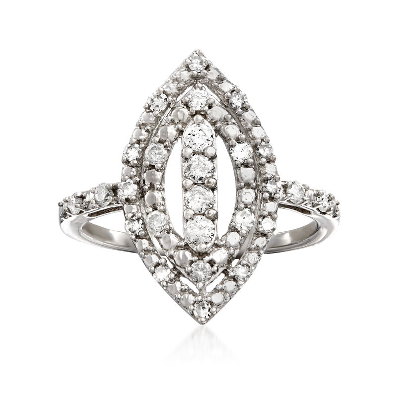 .50 ct. t.w. Diamond Marquise-Shaped Ring in Sterling Silver image number 0