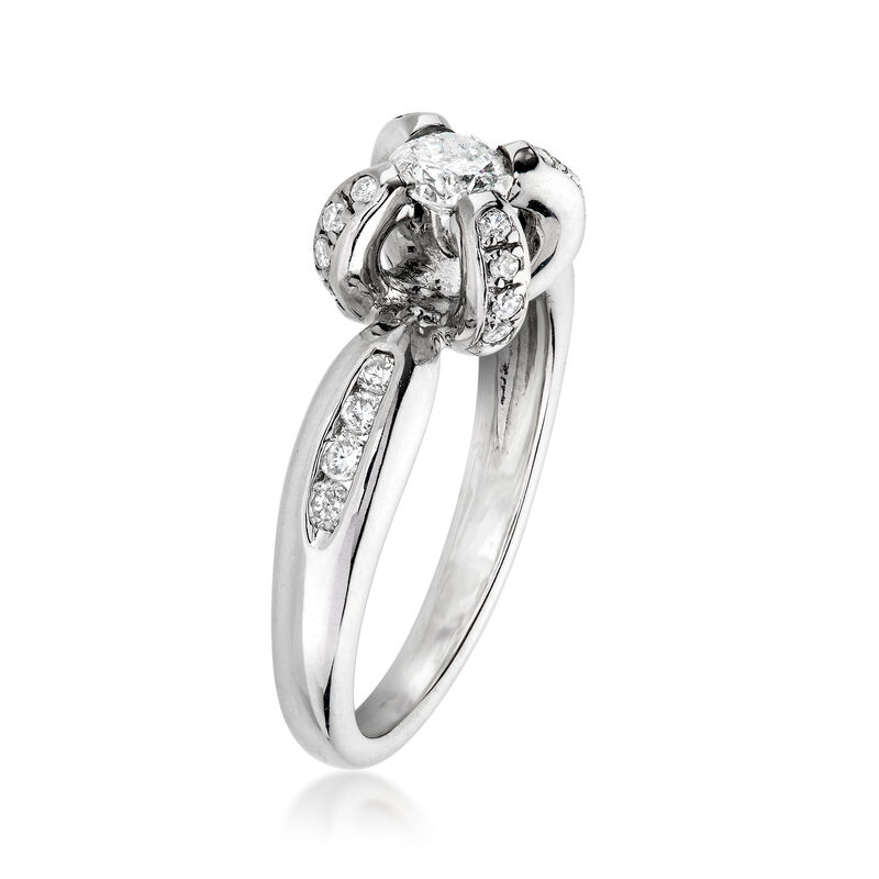 C. 2000 Vintage .68 ct. t.w. Diamond Ring in 14kt White Gold. Size 6.5 image number 2