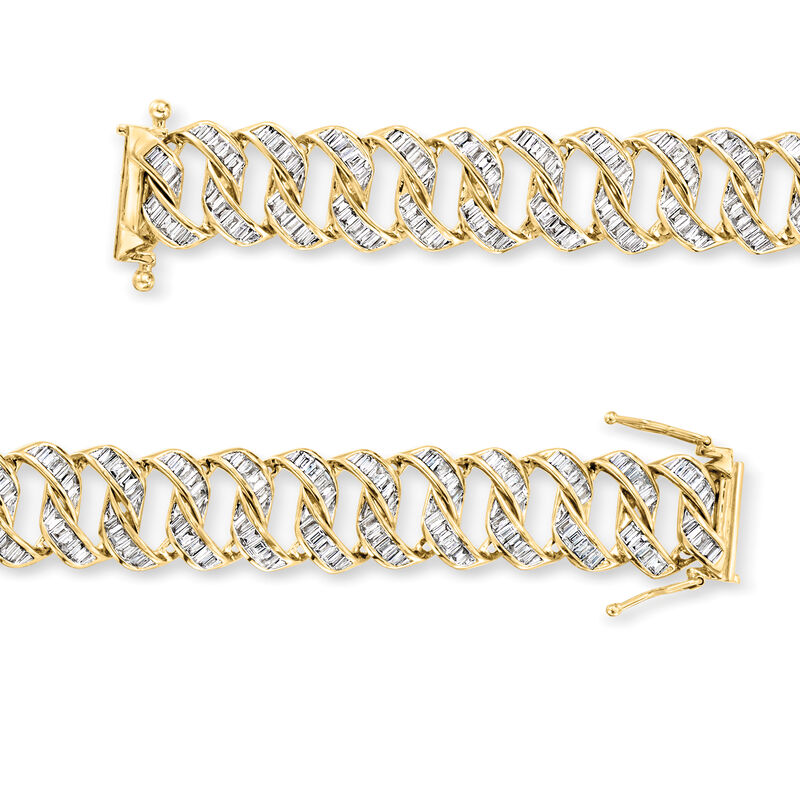 4.00 ct. t.w. Diamond Curb-Link Bracelet in 14kt Yellow Gold image number 2