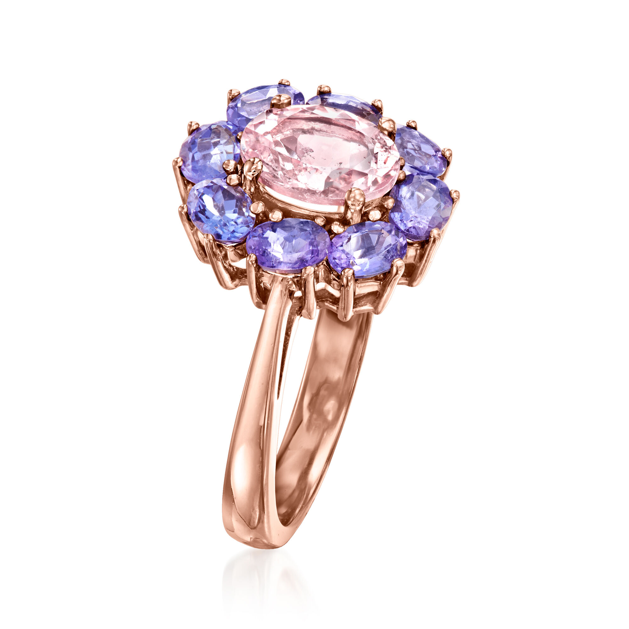 Morganite and tanzanite ring discount