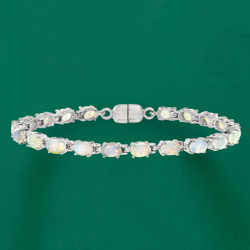 Ethiopian Opal Tennis Bracelet in Sterling Silver image number 2