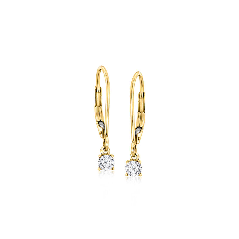 .20 ct. t.w. Lab-Grown Diamond Drop Earrings in 14kt Yellow Gold  image number 0