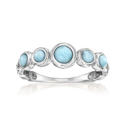 Larimar Ring in Sterling Silver
