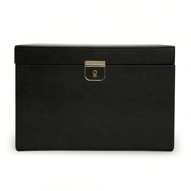 WOLF &quot;Palermo&quot; Black Leather Large Jewelry Box image number 2