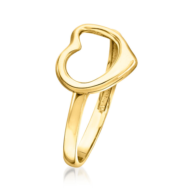 10kt Yellow Gold Heart Ring image number 2
