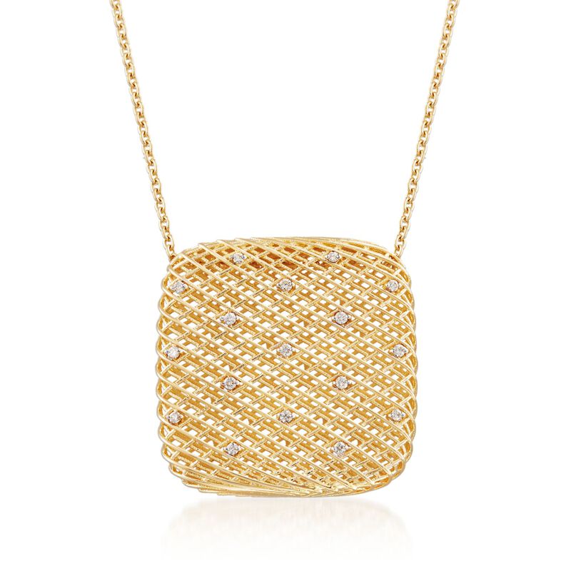 Roberto Coin .13 ct. t.w. Diamond Pendant Necklace in 18kt Two-Tone Gold image number 0