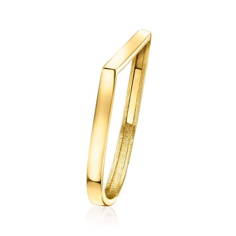 Italian 14kt Yellow Gold Squared Ring. Size 7 image number 2