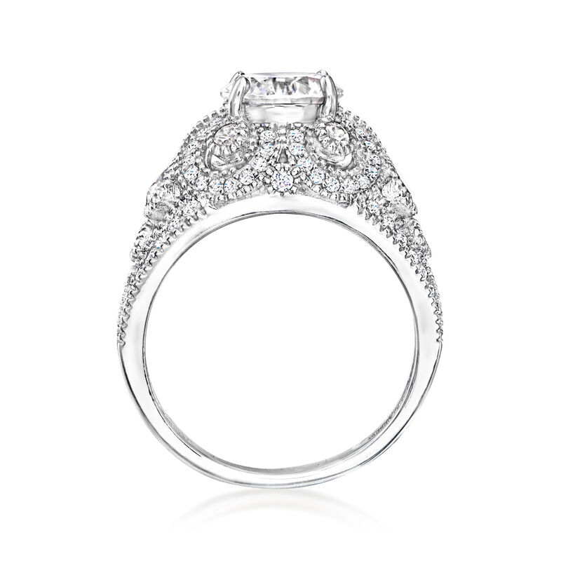 3.10 ct. t.w. CZ Jewelry Set: Two Rings in Sterling Silver image number 3