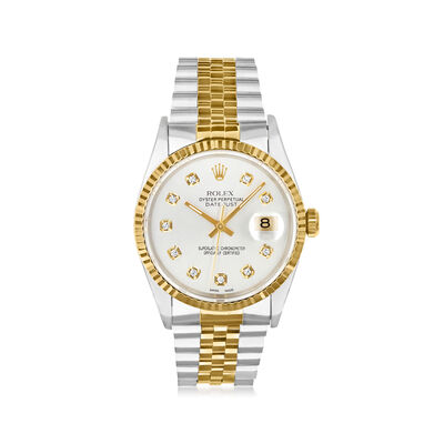 Pre-Owned Rolex Datejust Men's 36mm Automatic Stainless Steel and 18kt Yellow Gold Watch