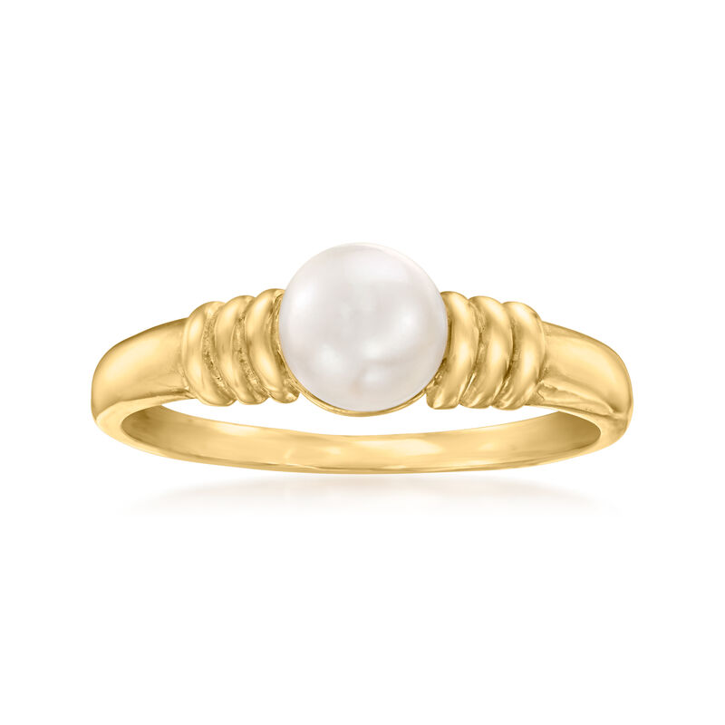6-7mm Cultured Pearl Ring in 10kt Yellow Gold image number 0