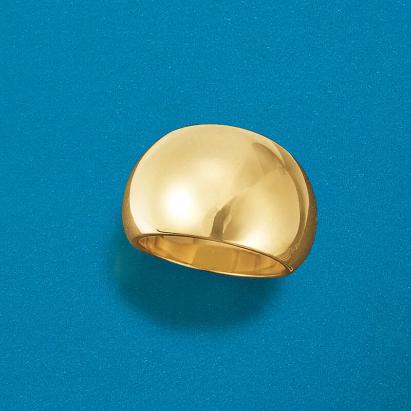 Andiamo 14kt Yellow Gold Over Resin Dome Ring image number 3