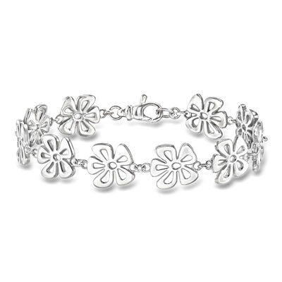 Zina Sterling Silver "Tiki" Multi-Flower Bracelet