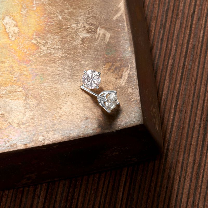 1.50 ct. t.w. Diamond Stud Earrings in 18kt White Gold image number 2