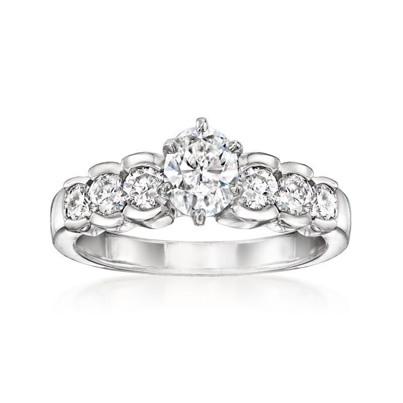 C. 2000 Vintage 1.51 ct. t.w. Diamond Ring in 14kt White Gold. Size 6.75 image number 0