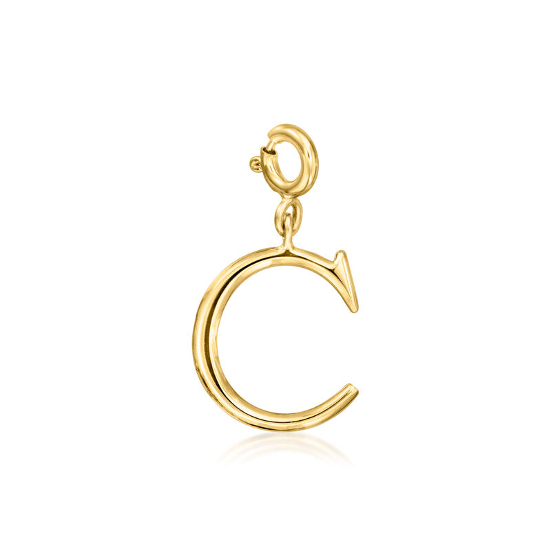 C - 18kt Gold Over Sterling Initial Charm  image number 0
