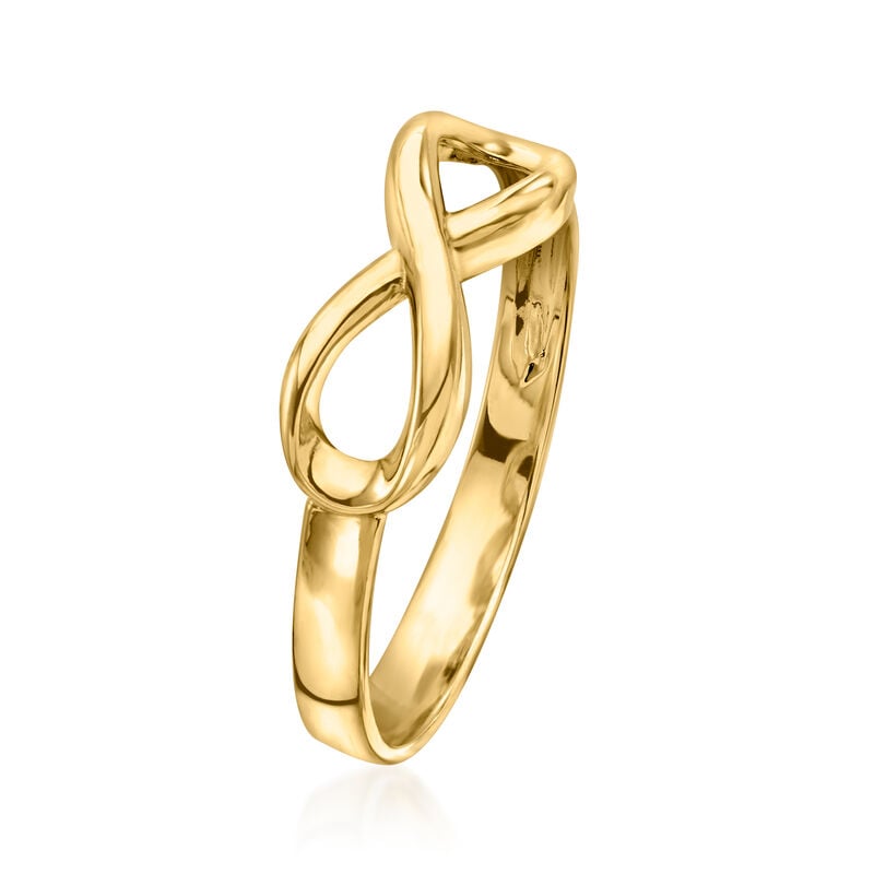 10kt Yellow Gold Infinity Ring image number 2