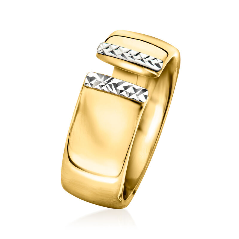 Italian 14kt Two-Tone Gold Open-Space Ring image number 2