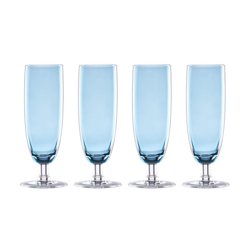 Lenox &quot;Valencia&quot; Set of 4 Blue Flute Glasses image number 0