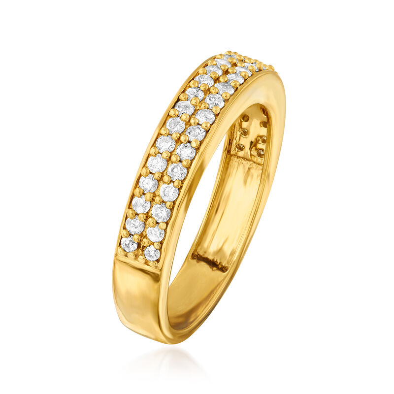 .50 ct. t.w. Diamond Double-Row Ring in 18kt Gold Over Sterling image number 2