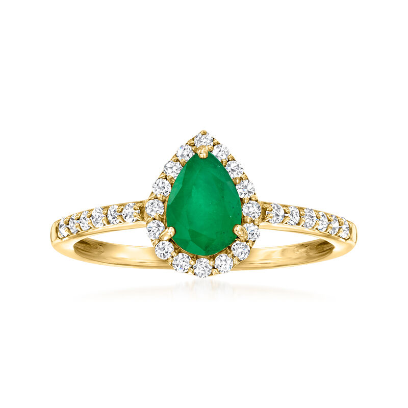 .80 Carat Emerald and .25 ct. t.w. Diamond Ring in 18kt Gold image number 0