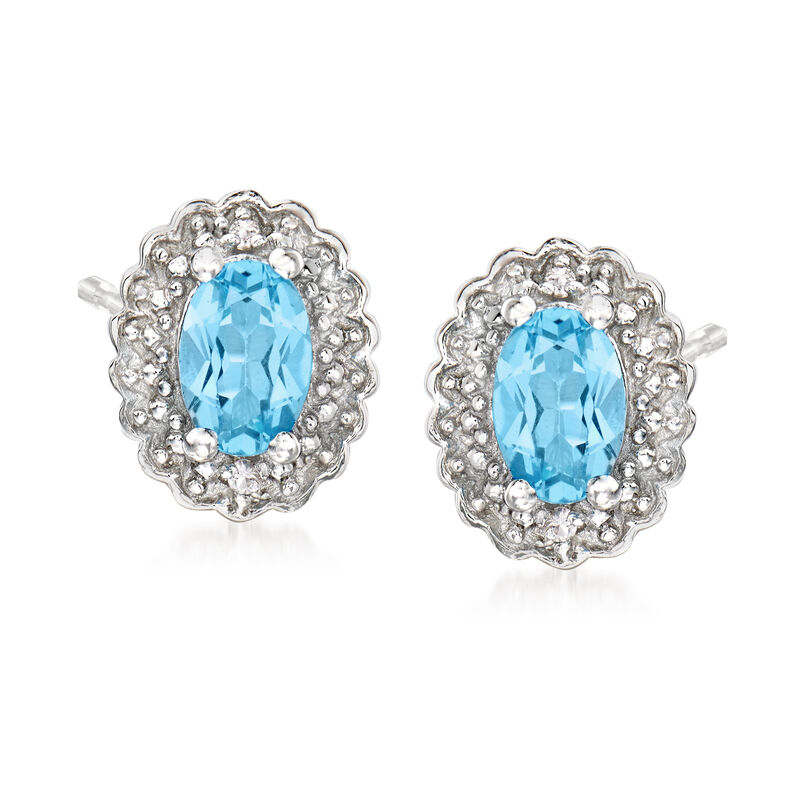 2.78 ct. t.w. Swiss Blue and White Topaz Jewelry Set: Necklace, Earrings and Ring in Sterling Silver image number 4