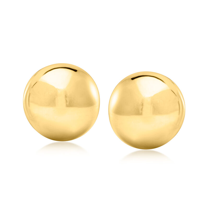 Italian 16mm 14kt Yellow Gold Dome Earrings image number 2