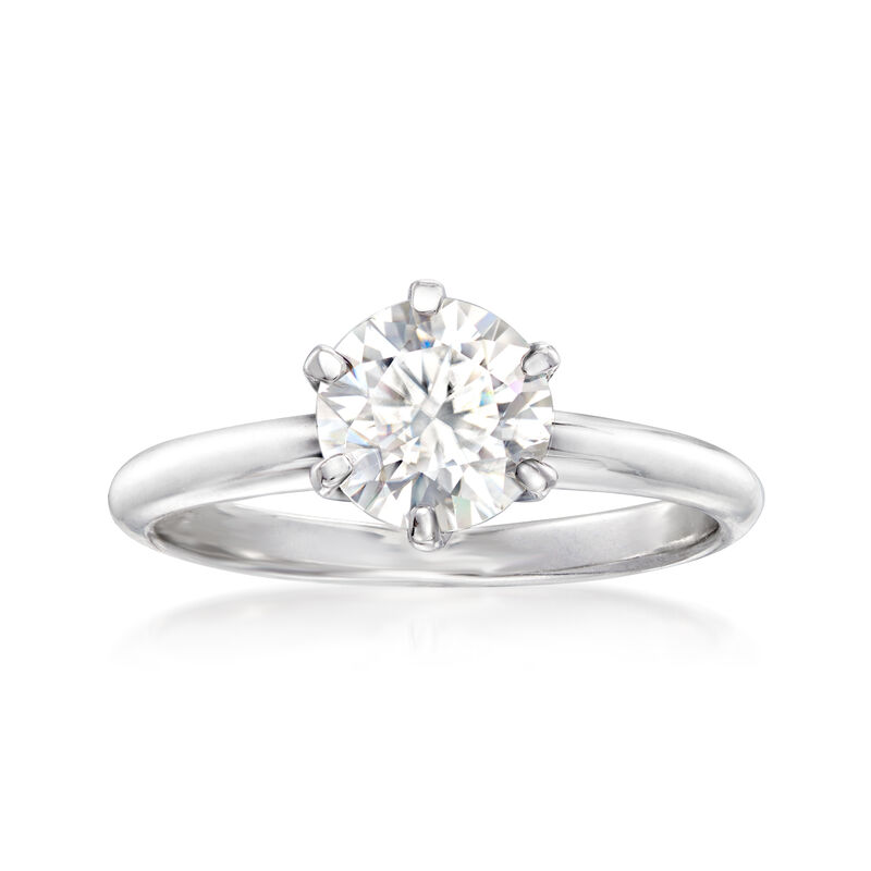1.50 Carat Moissanite Ring in Sterling Silver image number 0