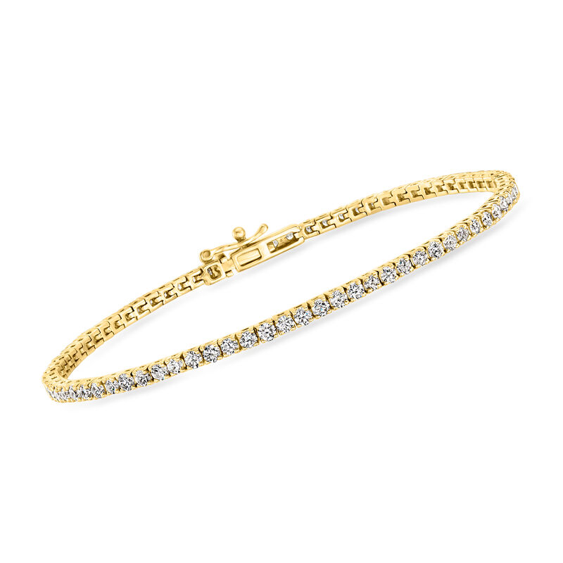 3.00 ct. t.w. Lab-Grown Diamond Tennis Bracelet in 14kt Yellow Gold image number 0