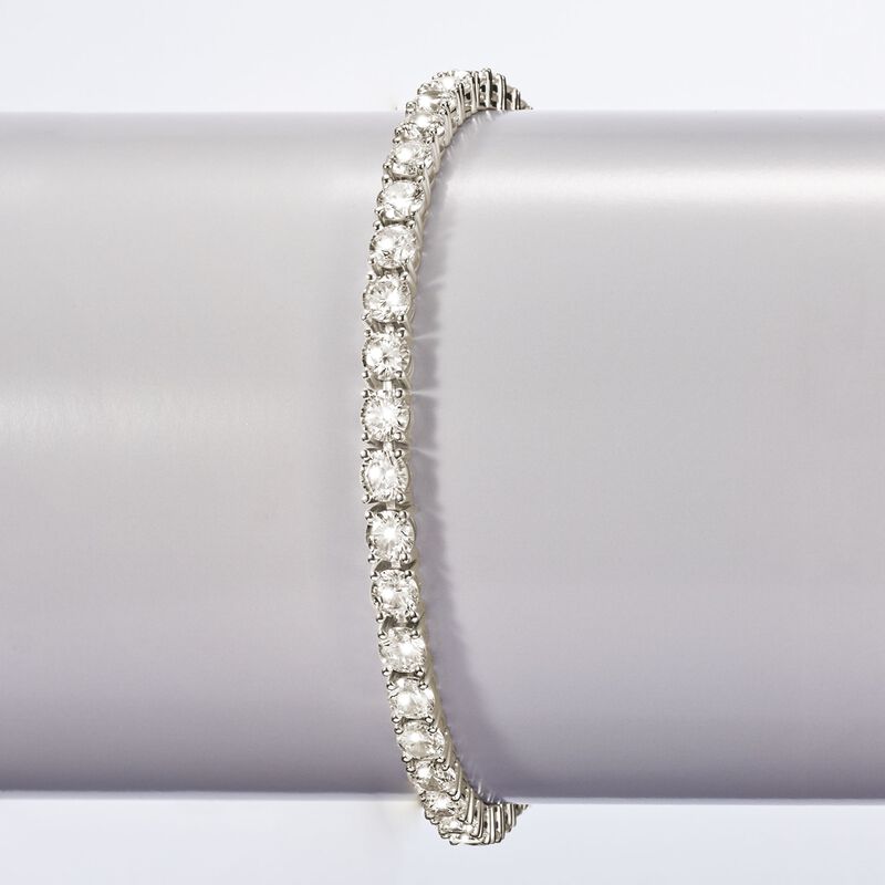 15.00 ct. t.w. CZ Tennis Bracelet in Sterling Silver image number 2