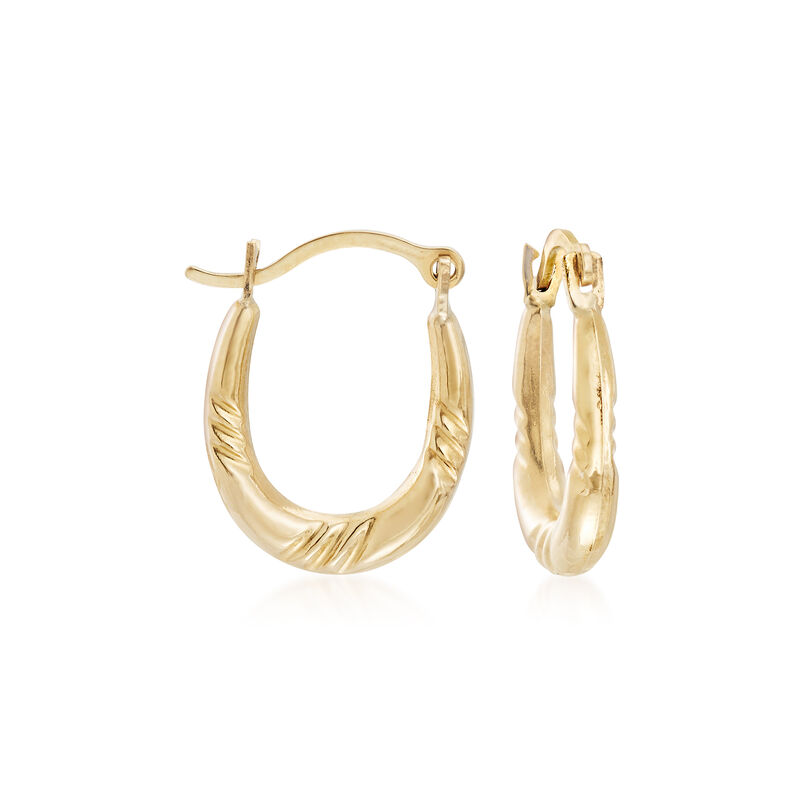.50 ct. t.w. CZ Jewelry Set: Three Pairs of Earrings in 14kt Yellow Gold image number 4