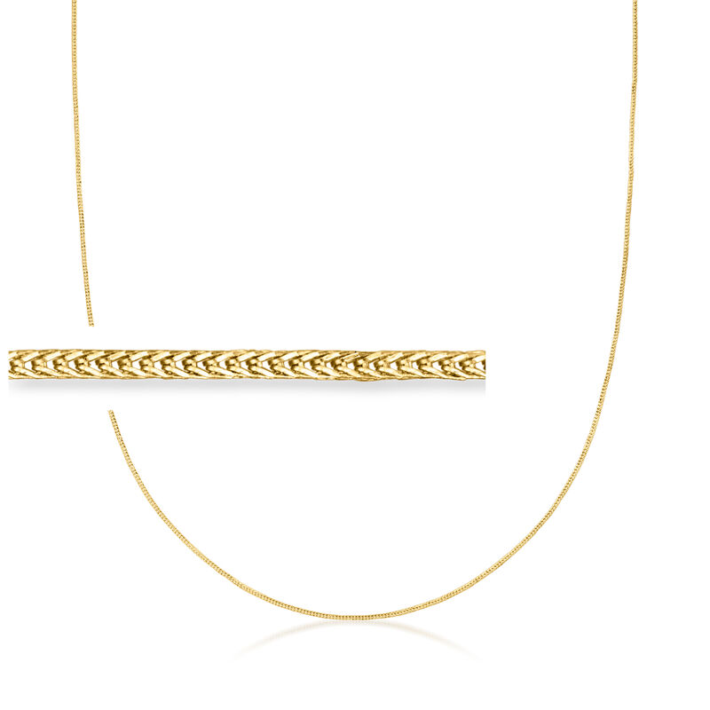 Italian 18kt Yellow Gold Foxtail-Link Necklace image number 0