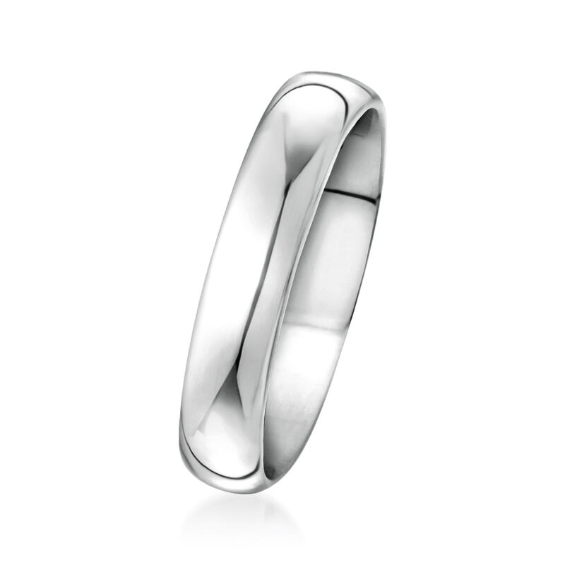 Women's 4mm 14kt White Gold Wedding Band image number 1