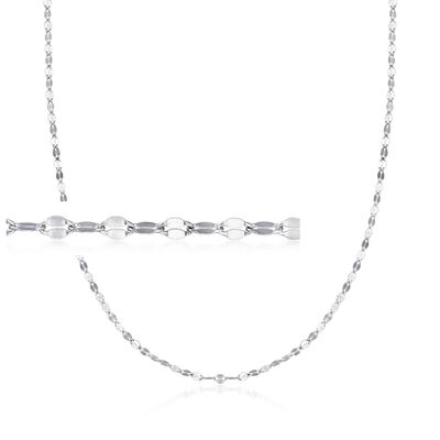 Italian 2.4mm Sterling Silver Lumachina-Chain Necklace