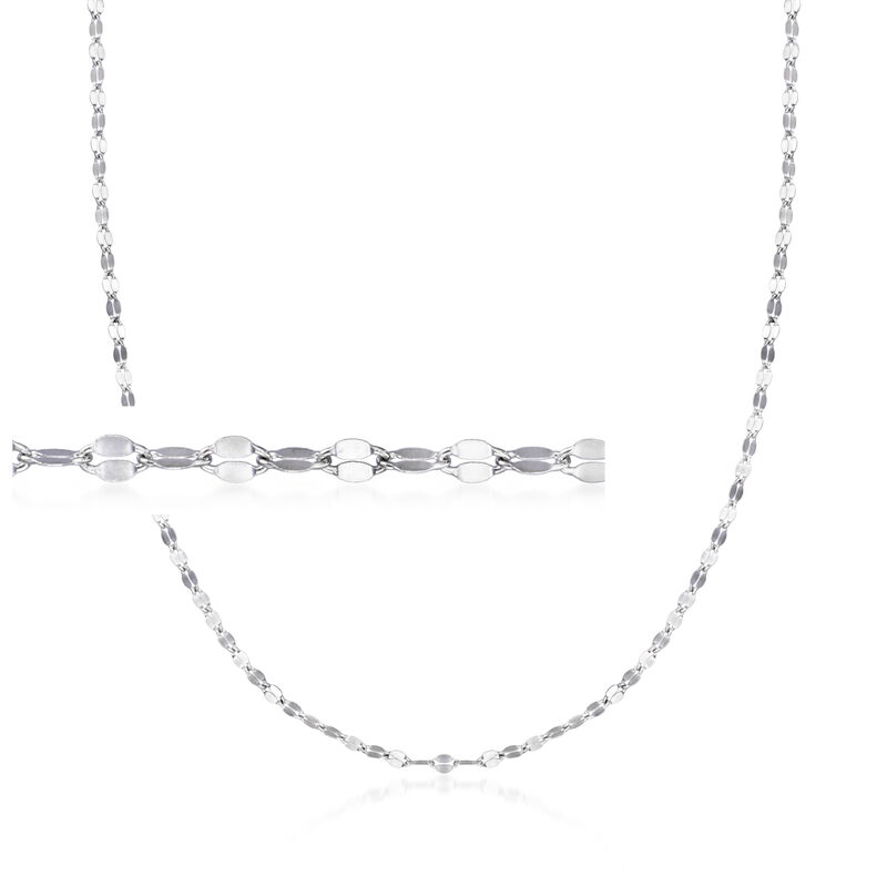 Italian 2.4mm Sterling Silver Lumachina-Chain Necklace. 18" image number 1