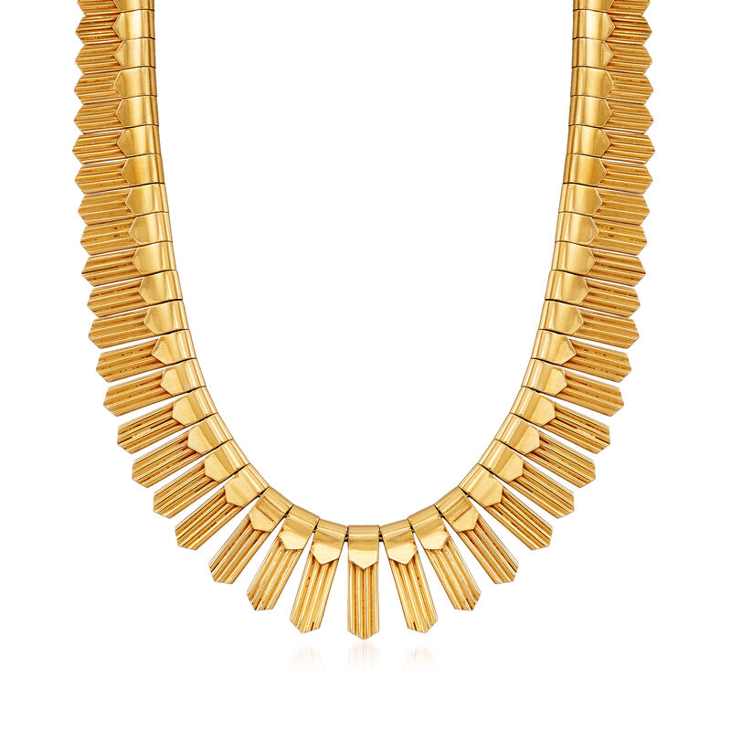 C. 1980 Vintage 18kt Yellow Gold Cleopatra- Style Necklace image number 0