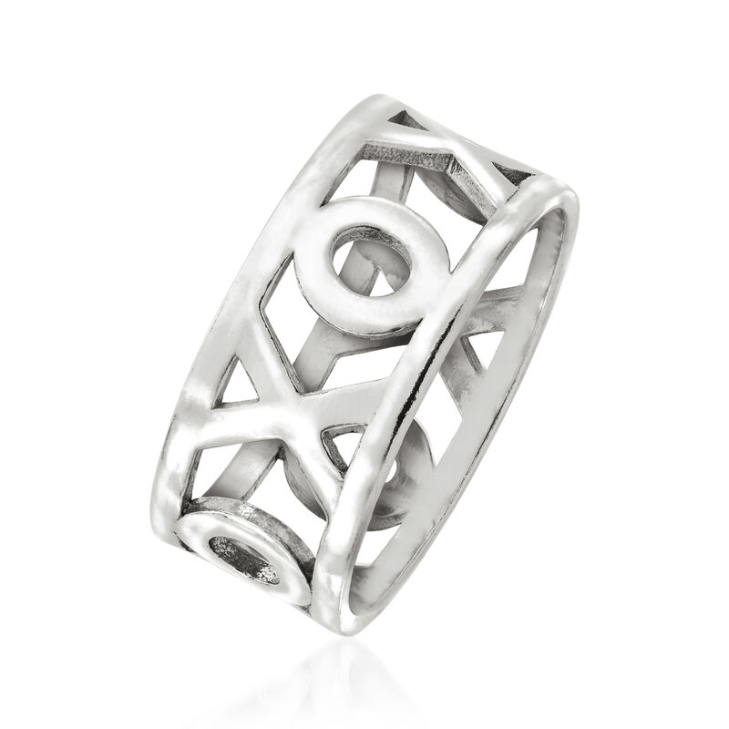 Sterling Silver XO Ring. Size 9 image number 2