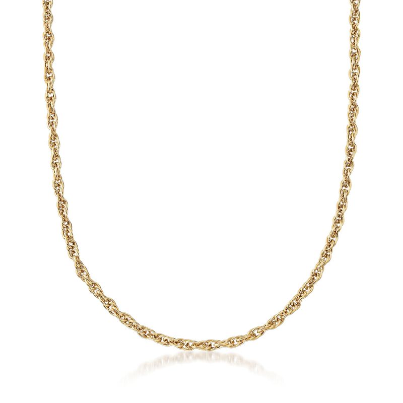 18kt Yellow Gold Multi-Circle Twisted Link Necklace. 16&quot; image number 0