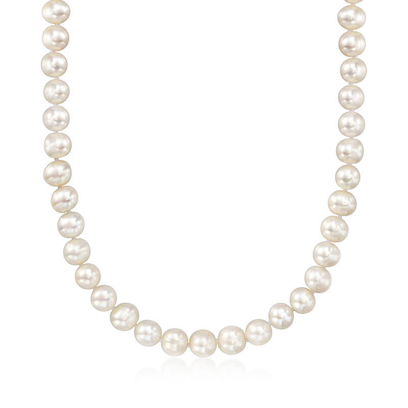 8.5-9mm Cultured Pearl Jewelry Set: Earrings, Bracelet and Necklace in Sterling Silver. 18&quot; image number 4