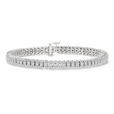 3.50 ct. t.w. Diamond Tennis Bracelet in Sterling Silver
