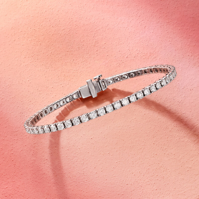 5.00 ct. t.w. Lab-Grown Diamond Tennis Bracelet in Sterling Silver image number 4
