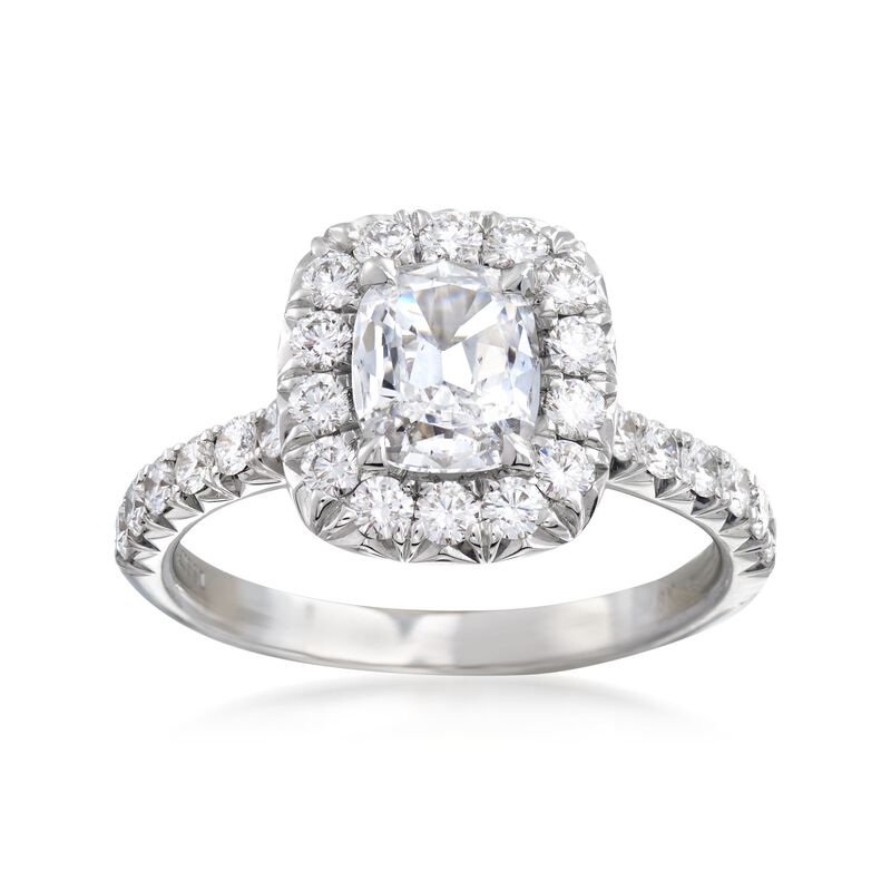 Henri Daussi 1.53 ct. t.w. Diamond Engagement Ring in 18kt White Gold image number 0