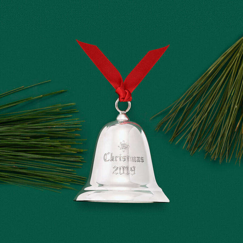 Reed & Barton 2019 Annual Sterling Silver Christmas Bell Ornament - 35th Edition image number 1