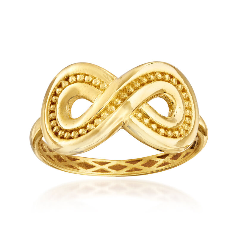 Italian 14kt Yellow Gold Infinity Ring image number 0
