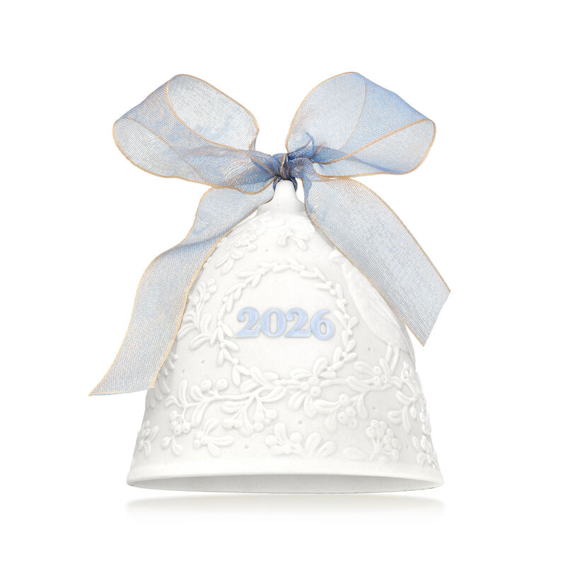 Lladro 2026 Annual Porcelain Christmas Bell Ornament image number 0